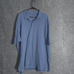 Peter MIllar Seaside Striped Golf Polo Shirt Men's Blue White Casual Sporty 2XL